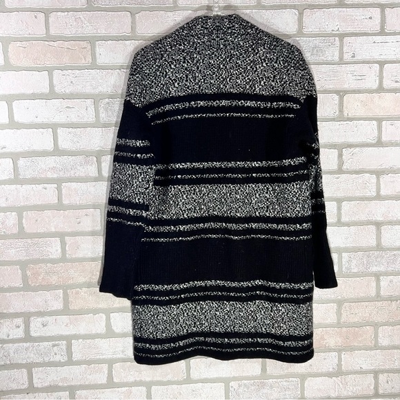 Athleta Wool Cashmere Panorama Point Open Front Sweater in Black Marl Size XS - Picture 9 of 10